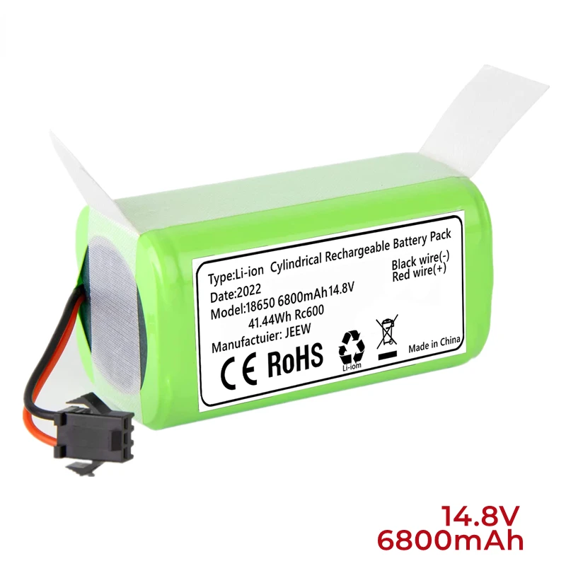 

14.8V 6800mAh Replacement Battery Compatible with Ecovacs Deebot N79 N79S DN622 Eufy RoboVac 11 11S 11S MAX 12 15C 15C MAX