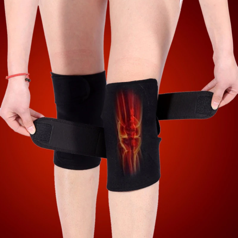 

1 Pair Patella Knee Sleeves Magnetic Therapy Kneepad Tourmaline Self-Heating Knee Pads Support Pain Relief Arthritis Brace Pads