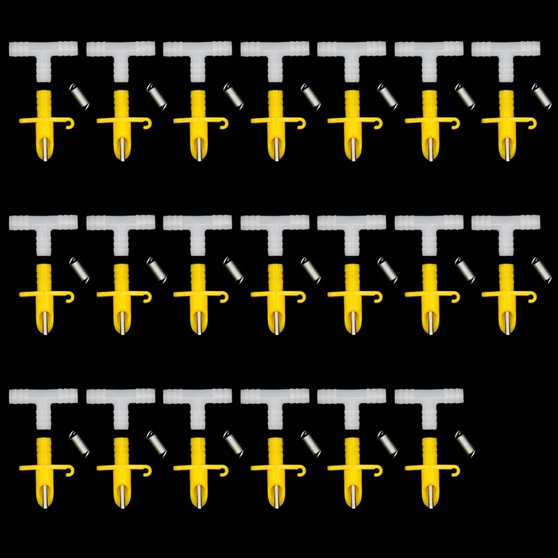 

100pcs Rabbit Drinker Integrated Water Nozzle Plastic Automatic Rabbit Drinking Nipple Rabbit Equipment Poultry Animals