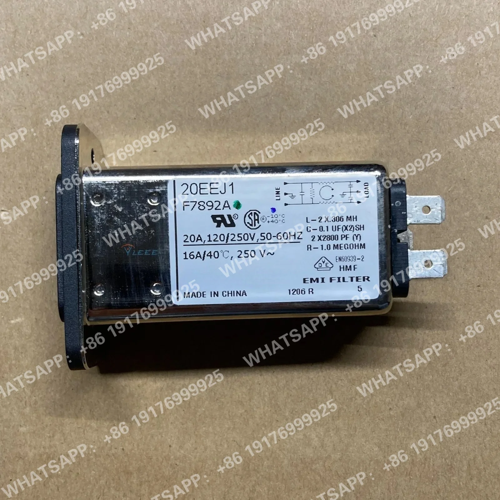 Фото 20EEJ1 F7892A TE Connectivity / Corcom EMI-фильтр, высококачественные аксессуары №3