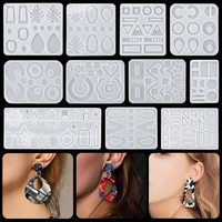 silicone earring mold earring resin mold jewelry making casting tools earring hooks for craft diy charms pendant earring making