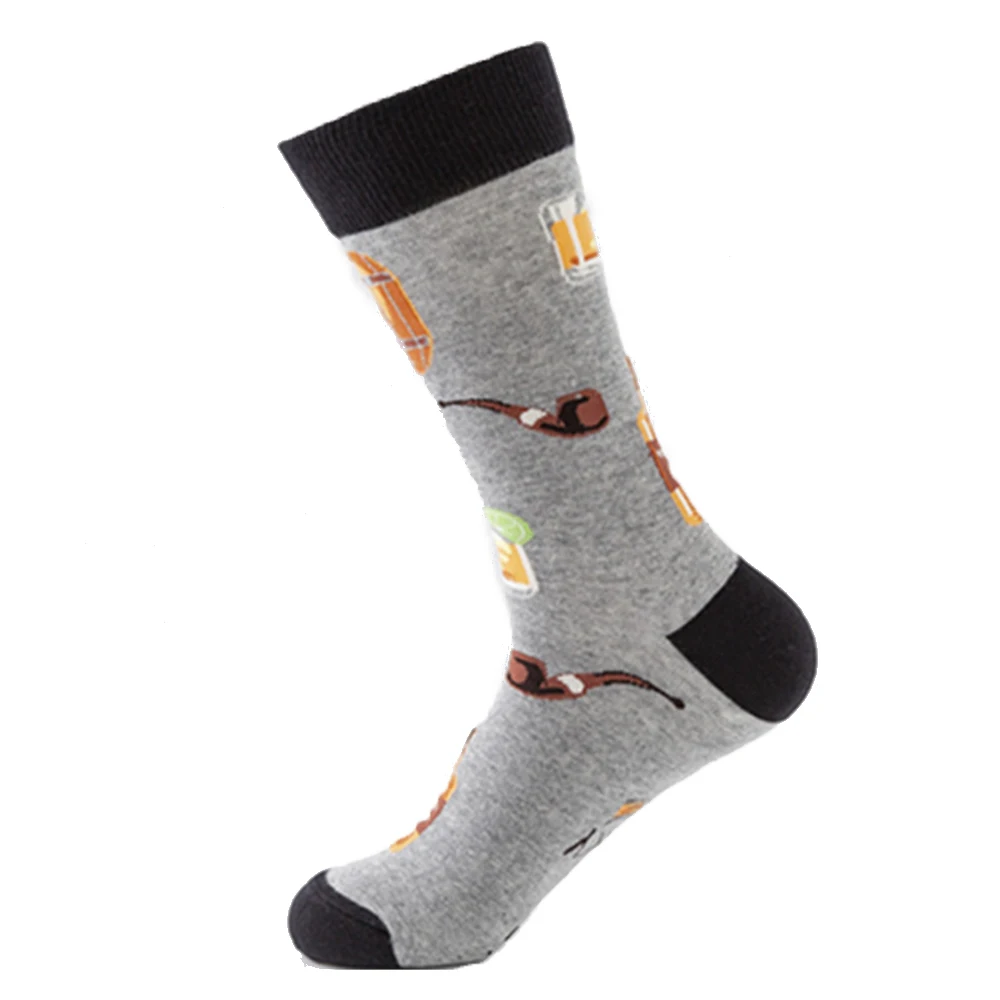 10 Pair Christmas Gift Sock Fashion Funny Trend Sports Food Pattern Skateboard Colorful Leisure Cotton Men&Women Socks Wholesale