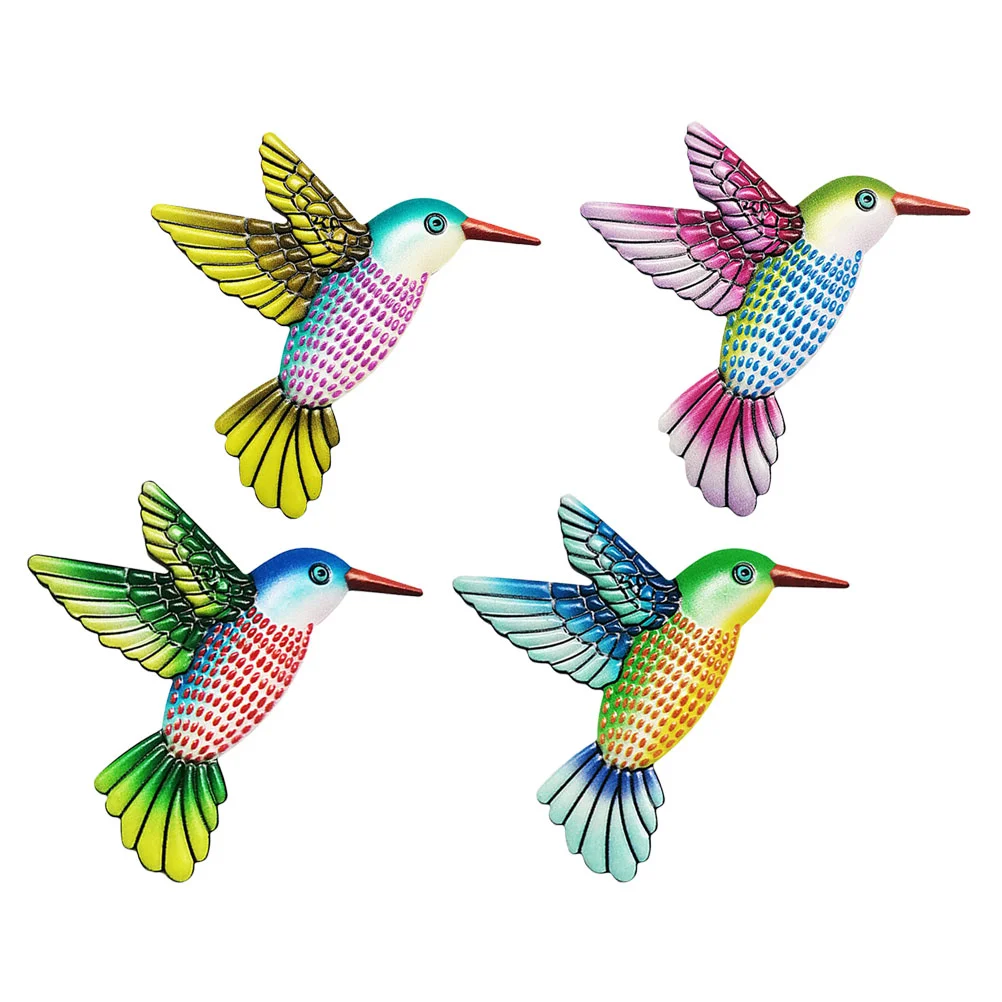 

4pcs Realistic Hummingbird Wall Arts Wall Hanging Ornaments for Living Room Bedroom