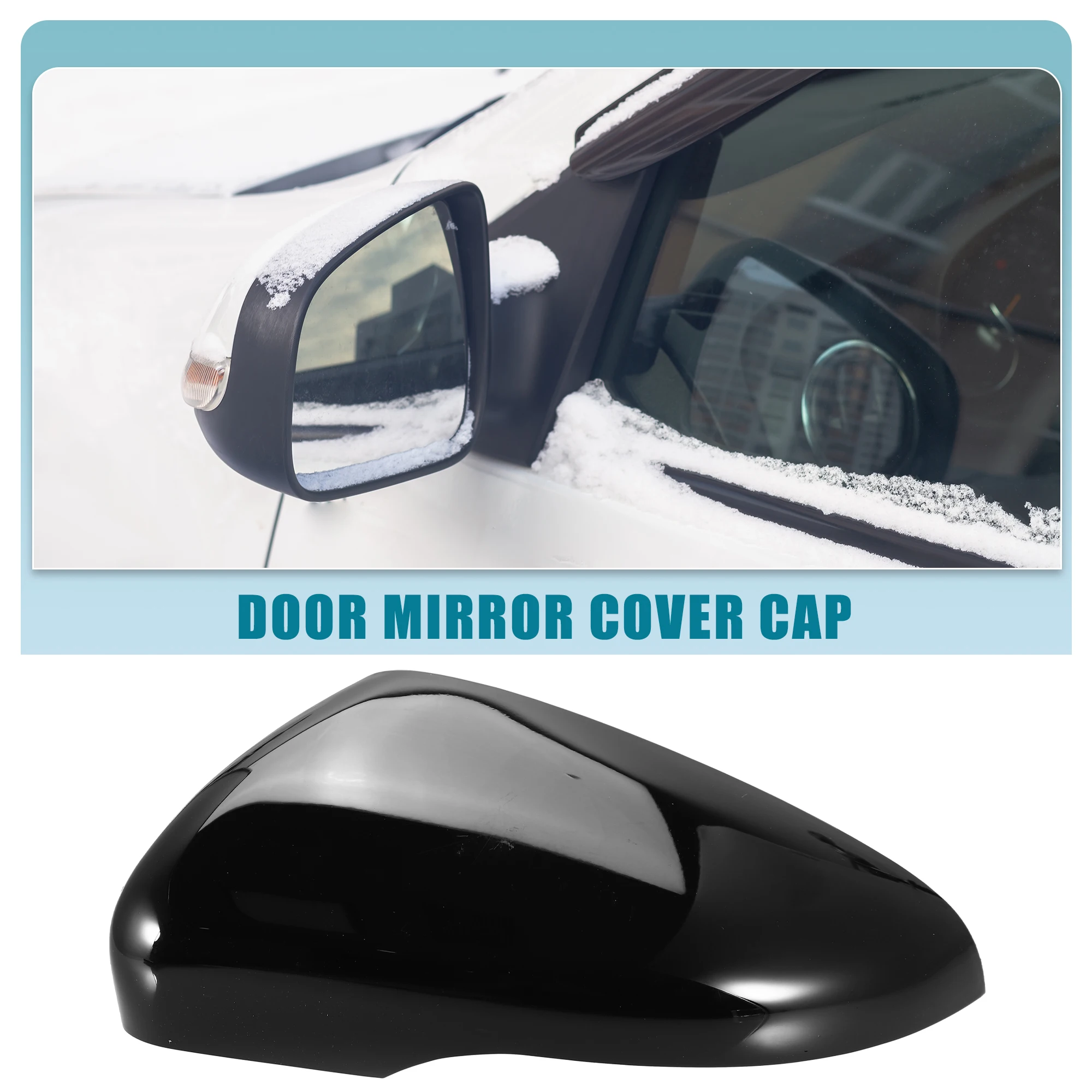 

Uxcell Left Rearview Mirror Cover Cap Side Door Mirror Cover for Volkswagen Golf 2010-2013 ABS Plastic Glossy Black