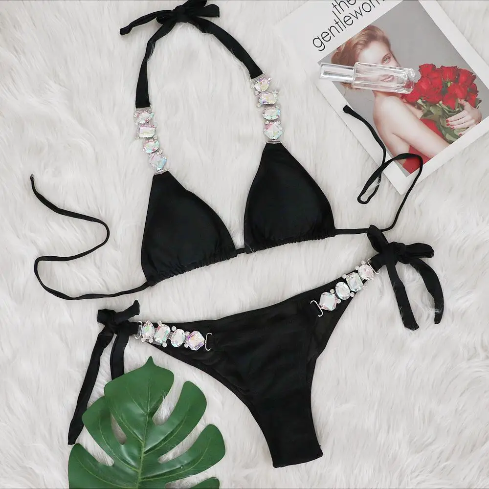 

Ювелирные изделия, бриллианты, бразильская модель, женский купальник, комплект бикини из двух предметов, купальный костюм для женщин