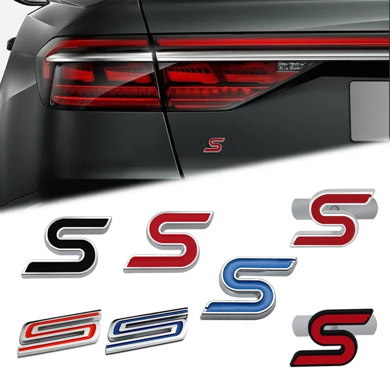 Металлический логотип S Стайлинг автомобиля эмблема значок наклейки автодекор