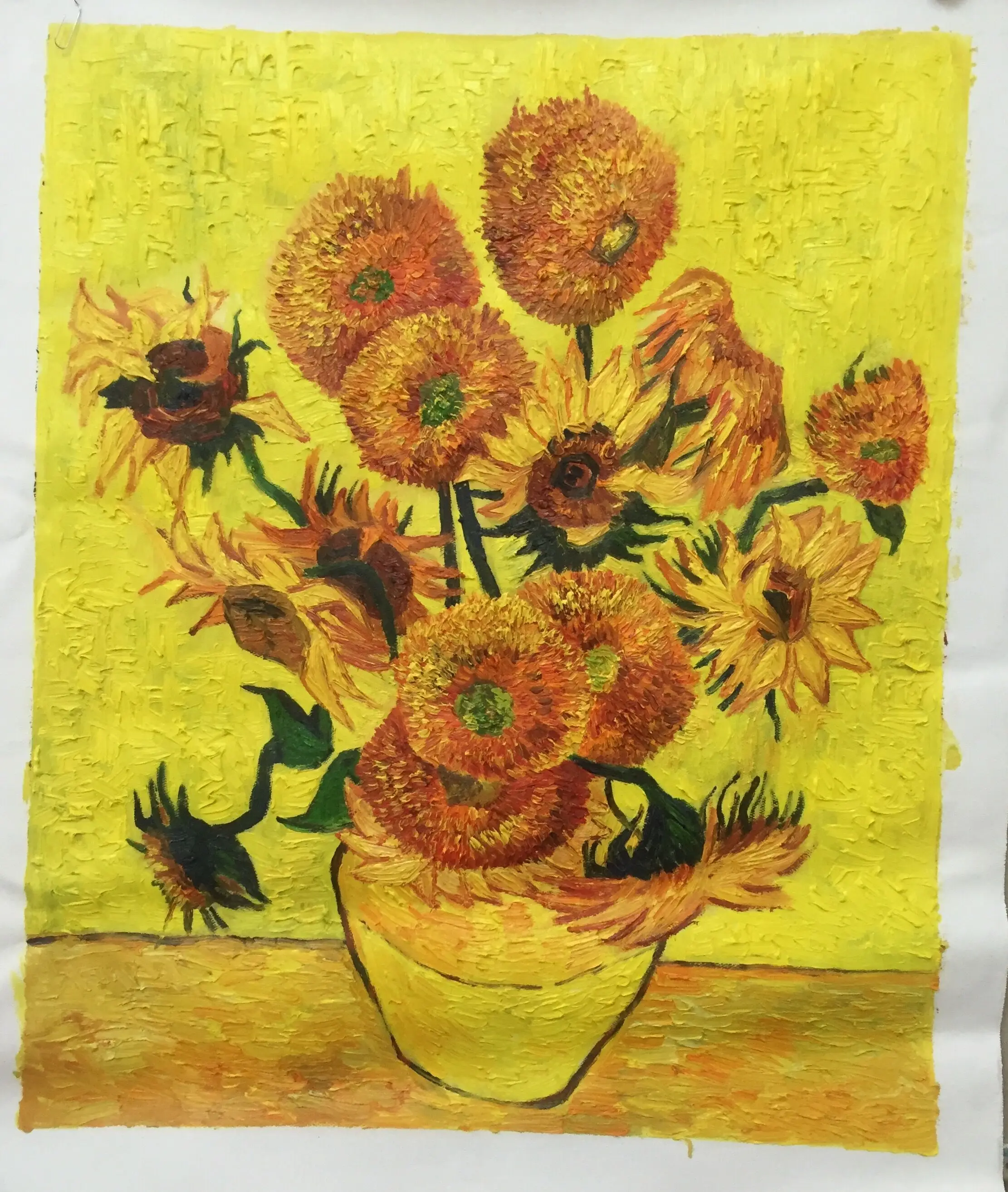 Pure hand-painted high imitation oil painting world famous painting Van Gogh flower living room European decorative painting han