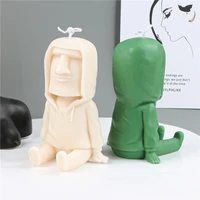 easter island giant candle silicone mold for handmade desktop decoration gypsum epoxy resin aromatherapy candle silicone mould