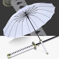 creative japanese samurai sword umbrella corporation long wooden handle big windproof katana umbrellas for men women sombrilla