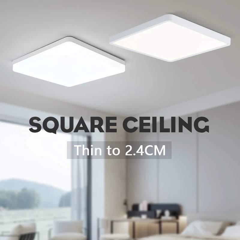 

MARPOU Minimalist Modern Style Square Ceiling Lamp Cold Warm White Natural light LED fixtures ceiling lamps for Dinning Room