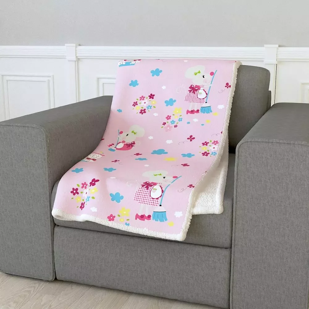 

HM'S home' secret blanket Plaid sedalina with Borrego 543301 girls (Ratita, 160X220) IDEAL for bed of 90 and 105 or for