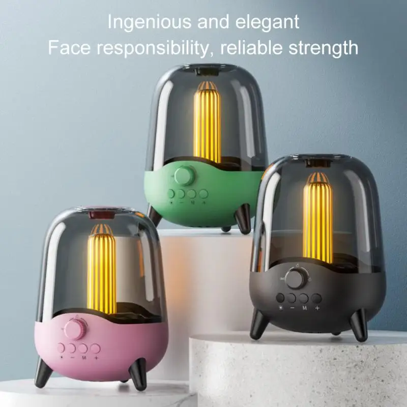 

Wireless speaker new foreign trade creative home dazzle night light Led speaker audio simple wind