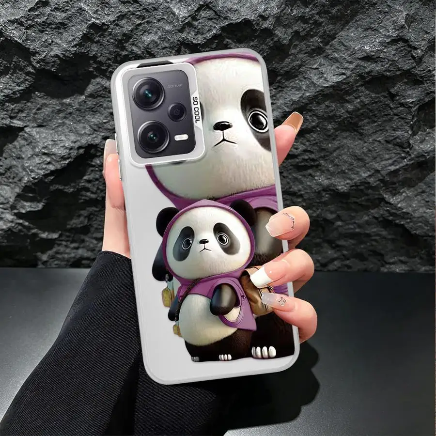 Фото Чехол для Xiaomi Poco C51 C50 F3 GT X3 NFC X3 Pro F4 X5, задняя крышка для телефона с рисунком панды №2