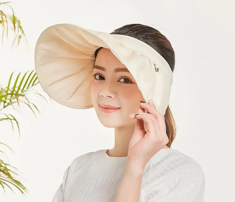 Shell Cap Shading Sun anti-ultraviolet Outdoor Sun Big Brim Beach Cap Hat Female Summer Sun Hat Free Shipping