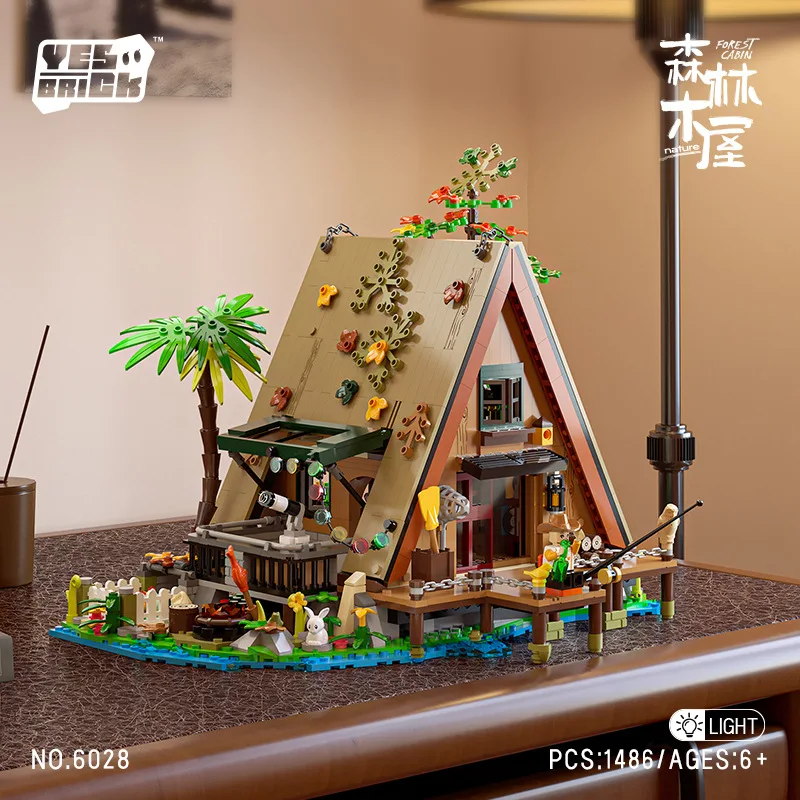 Уличный пейзаж 6028 креативная модель здания вид на улицу дом лесного дерева