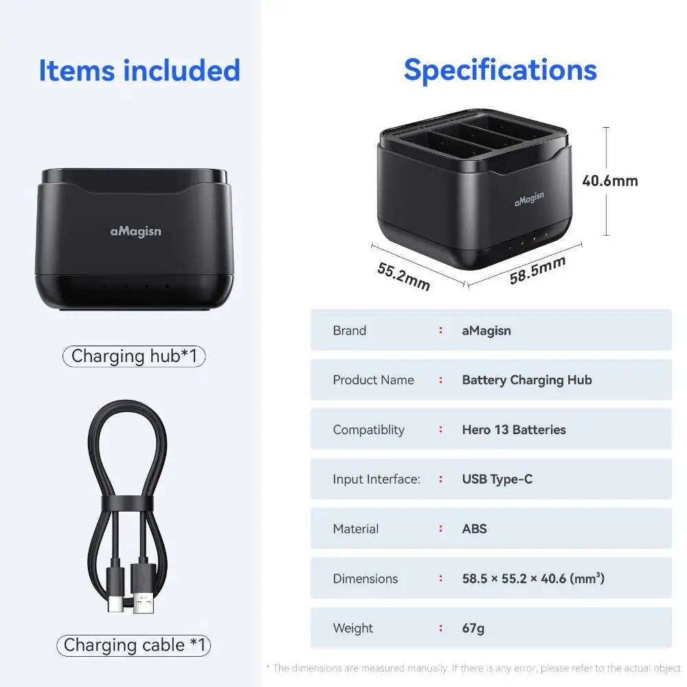 3 слота для зарядки зарядное устройство подставка быстрое аксессуары GoPro Hero 13