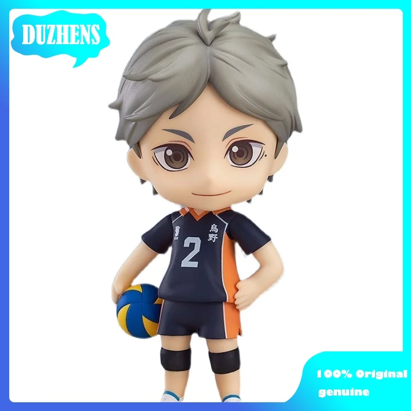 

100% оригинал: Аниме Haikyuu! Экшн-фигура из ПВХ Sugawara Koushi Q version figma Аниме, Игрушечная модель, фигурка, подарок для куклы