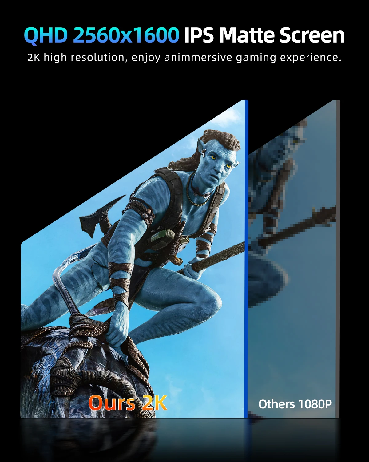 Портативный игровой монитор UPERFECT 2K 144 Гц 18&quot 2560x1600 QHD 100% DCI-P3 FreeSync HDR для ноутбука