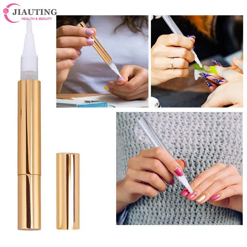 

1pcs Mini 3ml Cuticle Oil Container With Brush Lip Balm Tube Empty Twist Pens Nail Nutrient Oil Tube Easy To Carry bottle