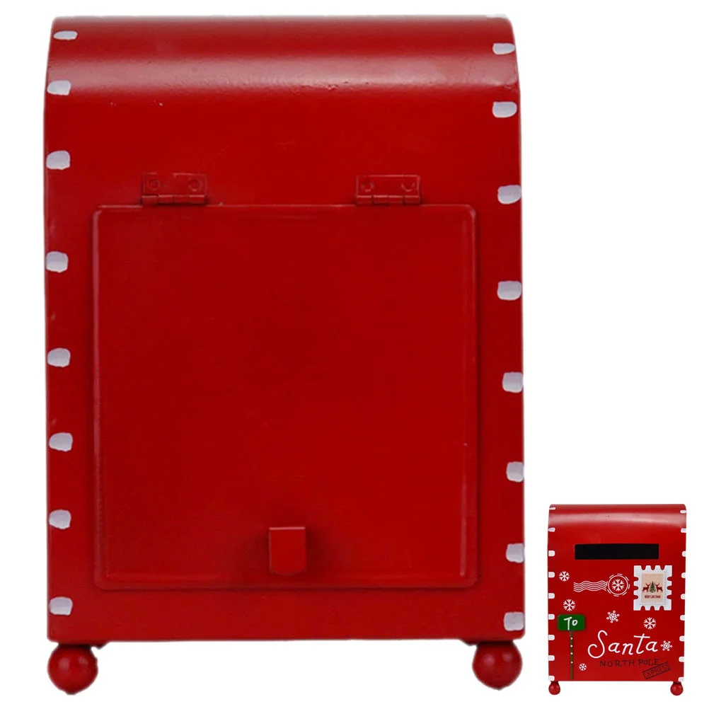 

Santa Mailbox Desk Decor Metal Desktop Ornament Christmas Party Mailboxes Child