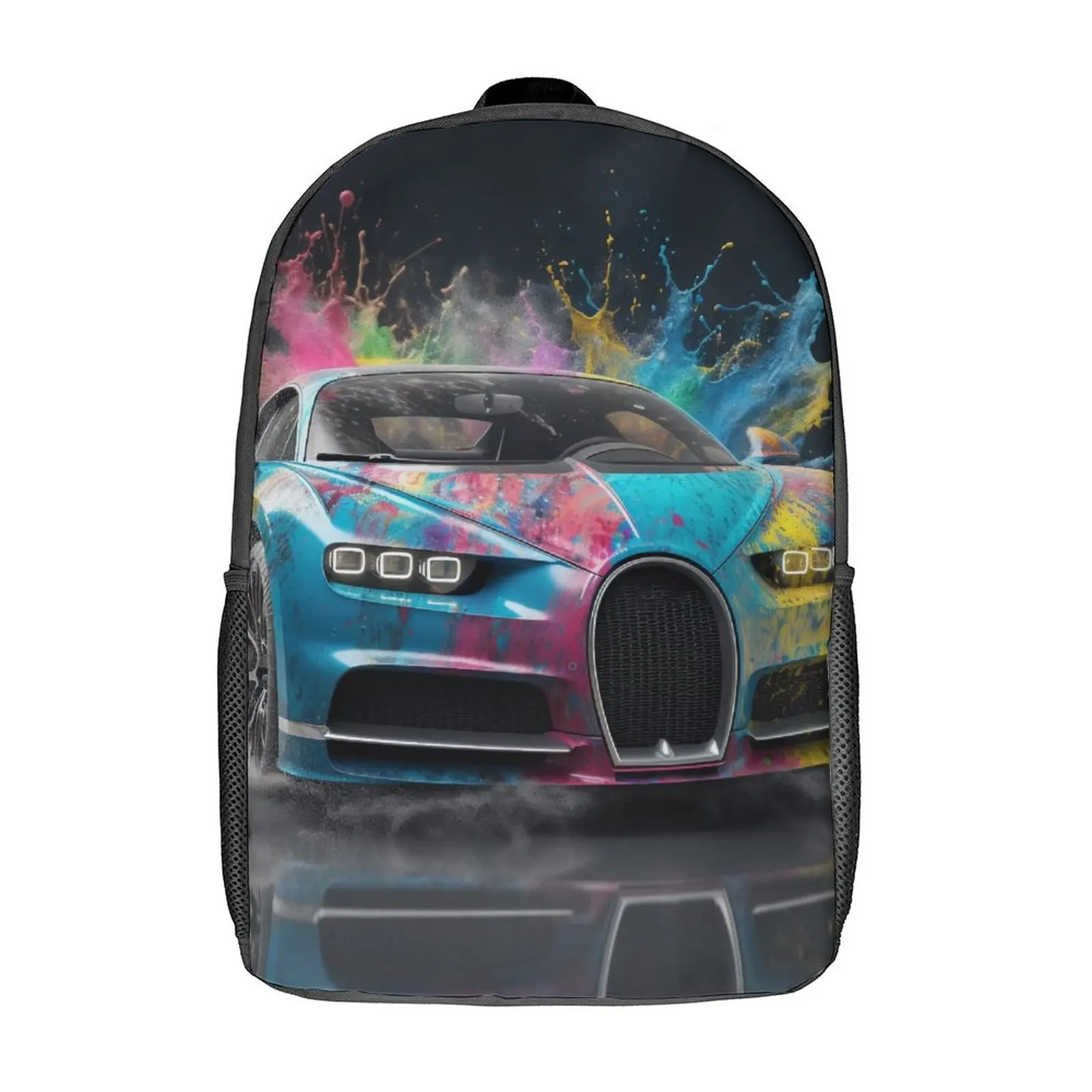 

Sports Car Backpack Liquid Splash Explosion Women Polyester Outdoor Style Backpacks Print Cute School Bags Rucksack