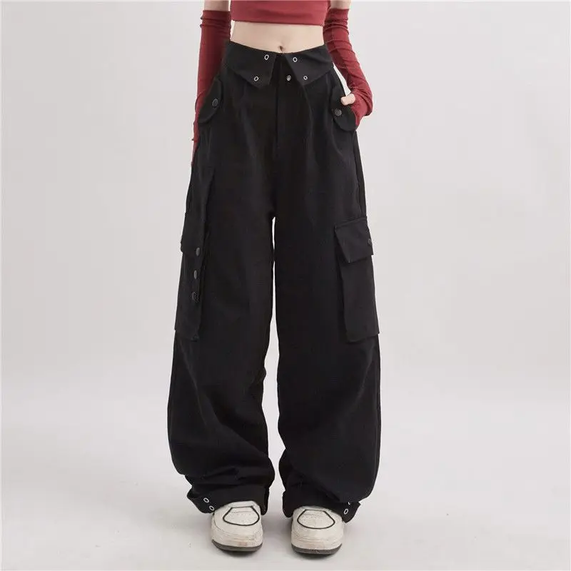 

Summer Y2k Style Cargo Pants Womens 2023 Hip Hop Streetwear High Waist Techwear Pants Fashion Oversize Dance Women Trousers