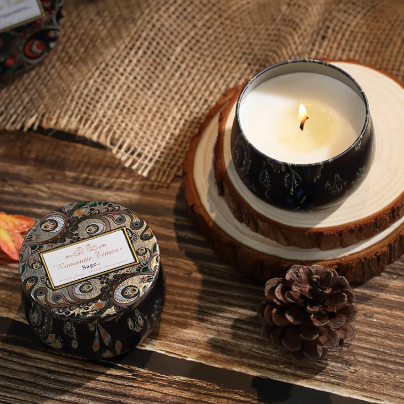 

Romantic Scented Candles Essential Oil Bedroom Handmade Sleep Aid Soy Smokeless Candle Travel Bougie Parfumee Home Decoration 50