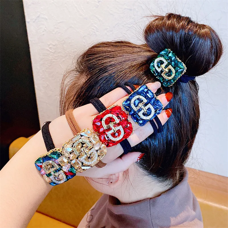

Women Hair Ties Elastic Rubber Bands Bow Girl Heart Letters Colorful Korean Summer Head Accessories Scrunchies Wholesale