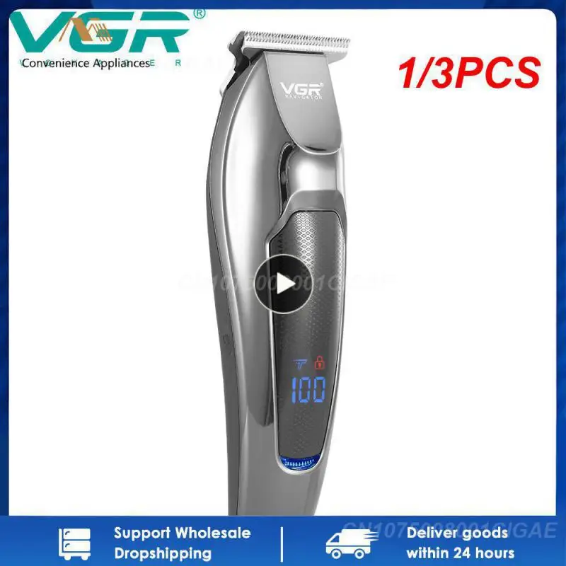 

1/3PCS Hair Clipper Oil Head Engraving Electric Clippers LCD Digital Display Household Professional Electrical Appliances V-070