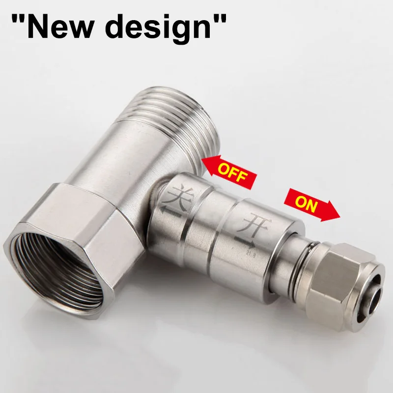 Шаровой кран для водоочистителя 1/4 дюйма 3/8 1/2 PE 3-ходовой адаптер из нержавеющей