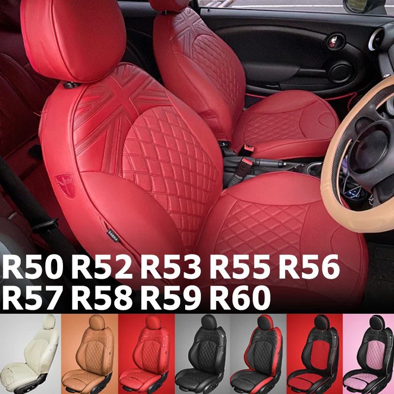 Customized Full Set Car Seat Cover for MINI R50 R53 R55 R56 R57 R58 R59 R60 CLUBMAN CABRIO COUPE ROADSTER COUNTRYMAN Cushion