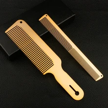 Metal Aluminum Hair Comb Hairdressing Accessories Barber Tools Aluminum Gold Durable Haircut Comb Salon Hair Styling Tools