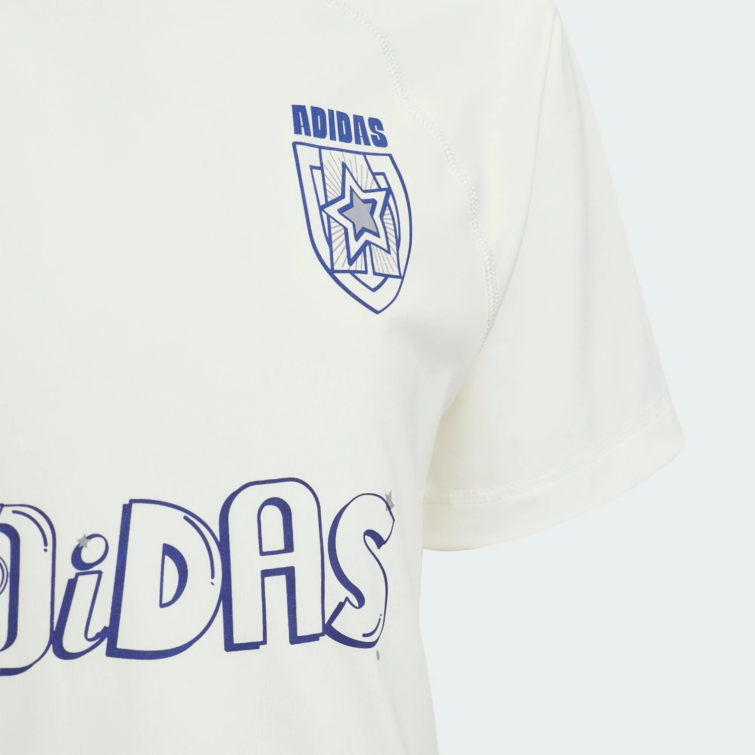 Фото Оригинальная детская спортивная футболка Adidas с круглым вырезом и принтом, летняя коллекция, JM3440 №3