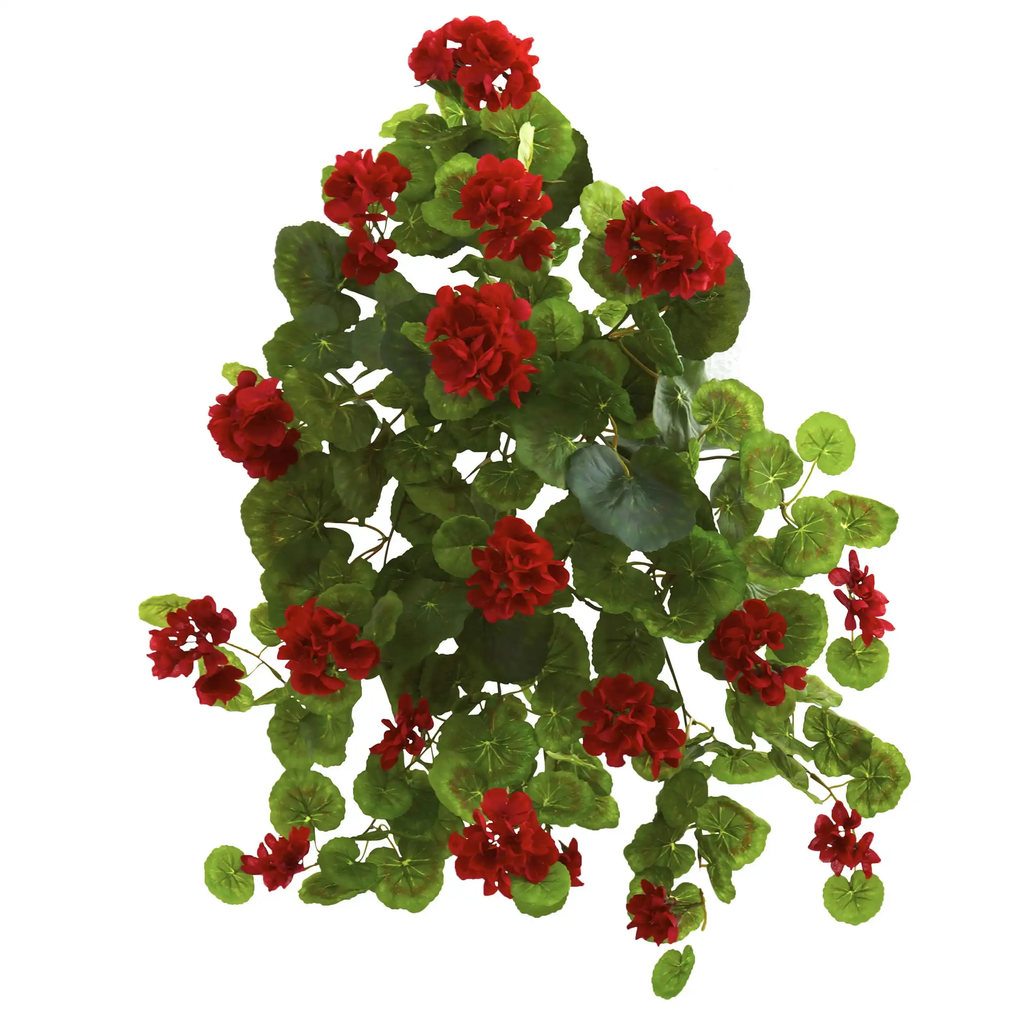 

Plastic 26" Geranium Artificial Plant (Set of 2), Red