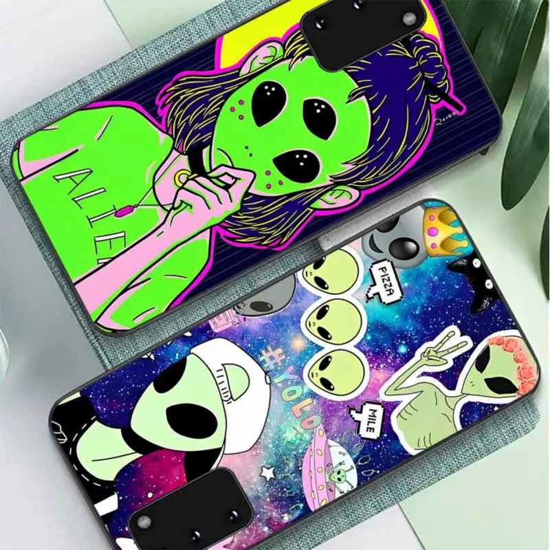 

Cartoon alien space Phone Case for Samsung S10 21 20 9 8 plus lite S20 UlTRA 7edge