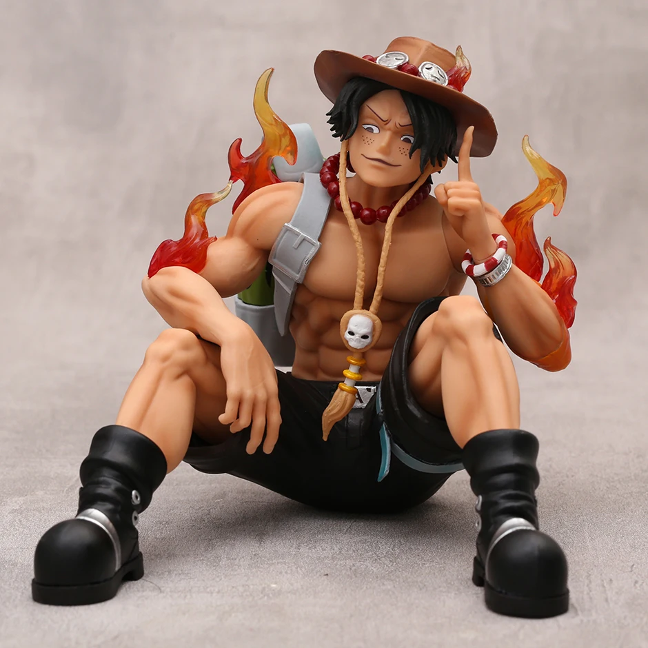 

14cm BT One Piece Portgas D Ace Sitting Ver PVC Figure Anime Figurine Model Toy Doll Gift