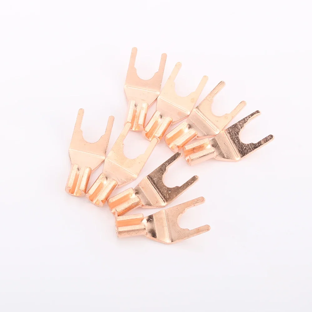 Динамик Y-локи Hi-Fi аудио красная медная вилка с акустическим кабелем сделай сам