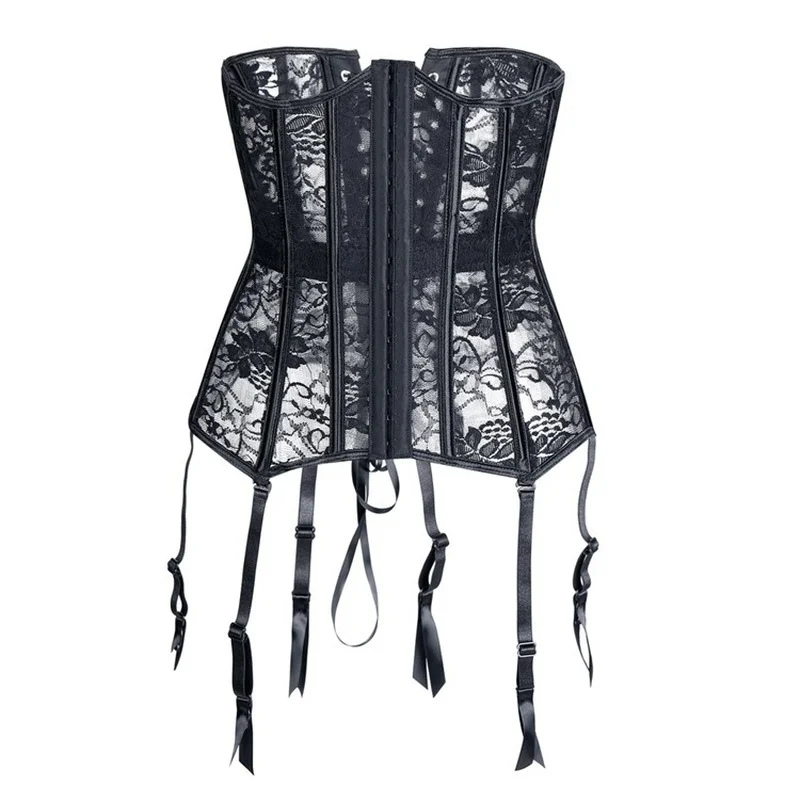 

Underbust Lace Corset Garter Belted Plus Size Lingerie Corset Sexy Outfits for Woman DropShipping