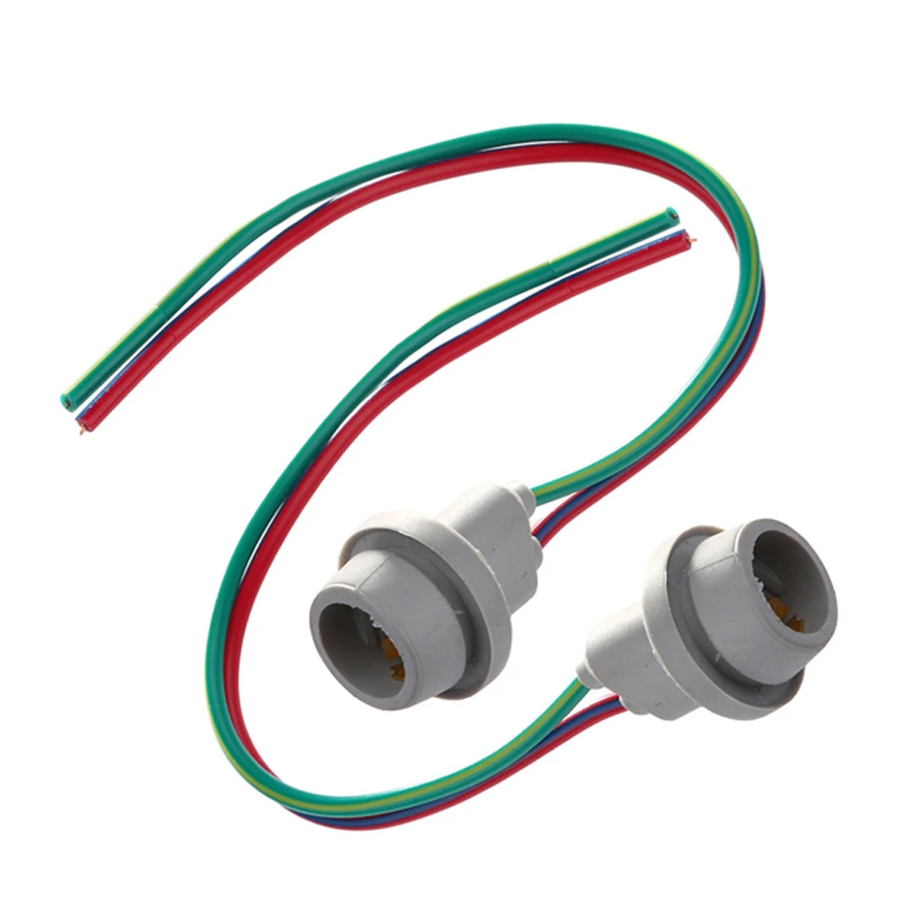 

1 Pair T10 W5W Lamp Sockets Automotive Connector Instrument Light LED Round Head Wire Socket Car Lamp Holder Light Base
