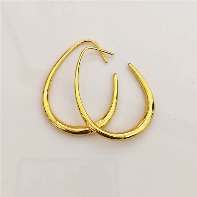 Новинка 2024 Модные Позолоченные геометрические серьги-гвоздики для женщин и