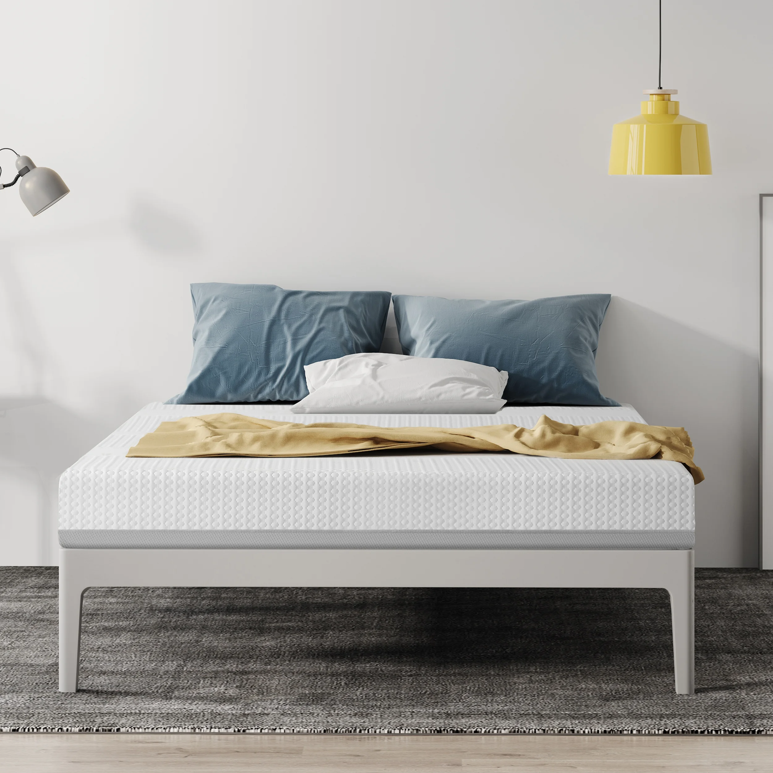 

Full 6 Inches Gel & Charcoal Infused Memory Foam Mattress - Medium Comfort Space Technology Mattress Made in Myanmar Furniture