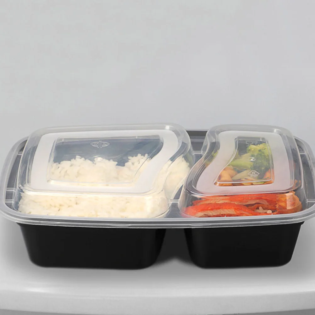 

20 Pcs Meal Container Bento Box Set Square Takeout Pans Lunch Boxes Meal Prep Containers Meals