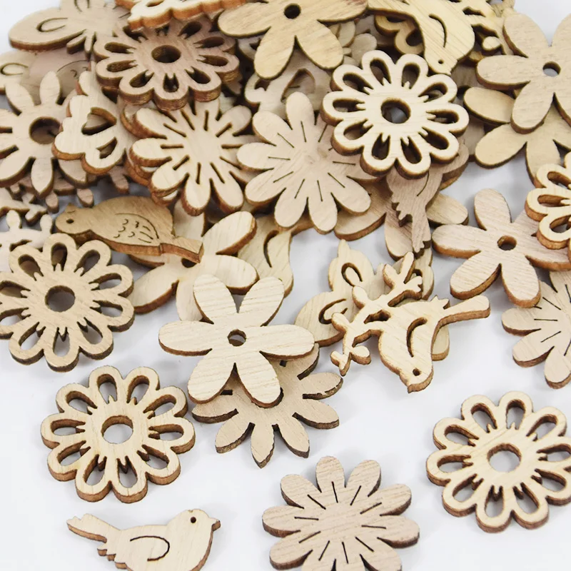 Деревянные рождественские гирлянды-растяжки 50 шт