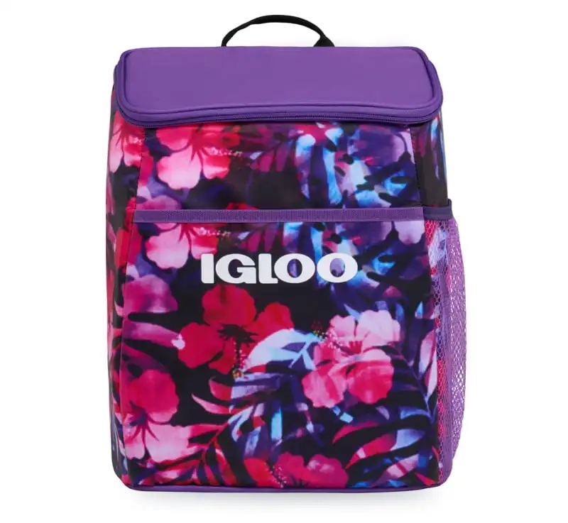 

cans Seaside Backpack Soft Sided Cooler, Digital Purple