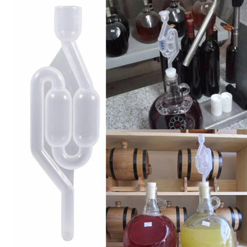 

Wine Fermentation Airlock Valve Plastic One-Way Exhaust Seal Beer Brewing Tool Valve Water Sealed Valves Home Wine Tools