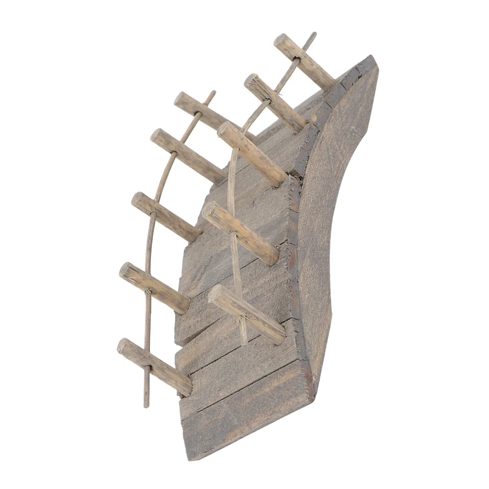 

Деревянная модель аксессуаров для украшения дома, небольшая миниатюрная имитация моста с аркой