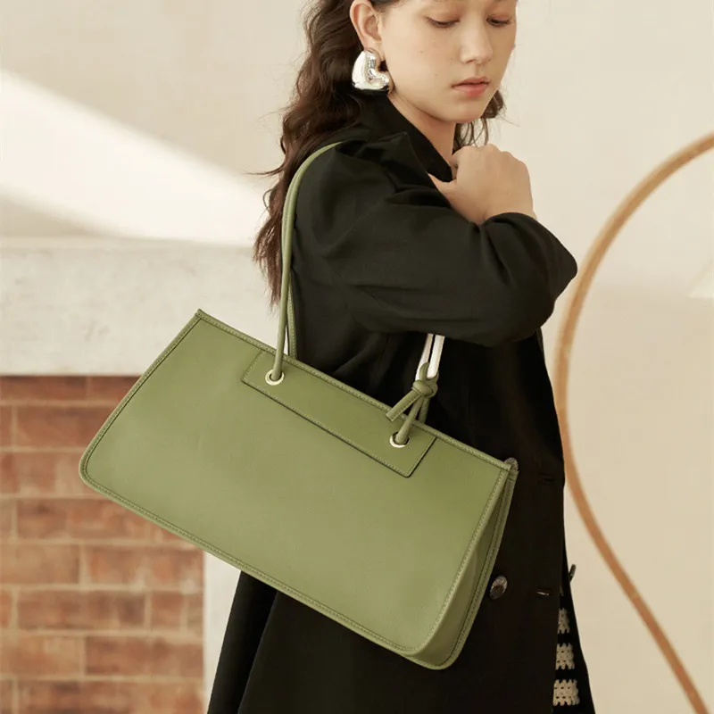 

Cowhide Leather Single-Shoulder Bag Women's handbags Large Capacity New Special-Interest Design Commuting Large Bag Tote Bags