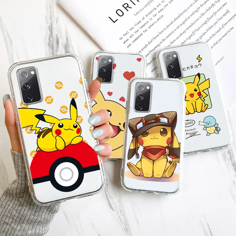 

Cartoon P-Pikachu Cute For Samsung A53 A52 A54 A13 A12 A32 A71 A33 A73 A72 A51 A21S A03 5G Transparent Phone Case Cover