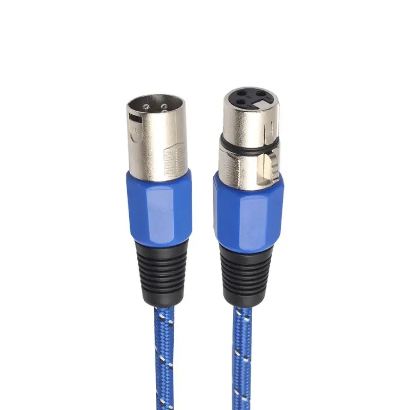 

1PC Nylon Woven XLR Audio Cable Microphone Connector 3 pin XLR Male To Female Audio Cable Computer Conversion Cable Accessories