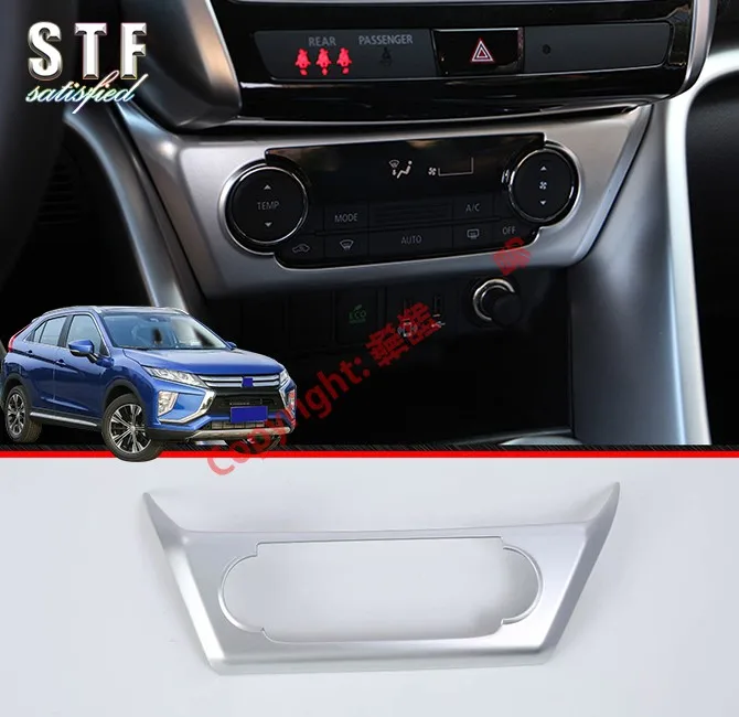 

ABS перламутровая хромированная Внутренняя крышка переключателя кондиционера, отделка для Mitsubishi Eclipse Cross 2018 2019, автомобильные аксессуары, наклейки W4